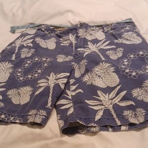 Lacoste Men's Blue Tropical Print Shorts